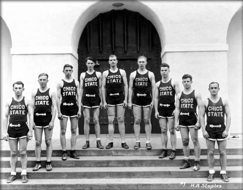 Chico State basketball team 1927-1928 season (EJ-third-from-left)