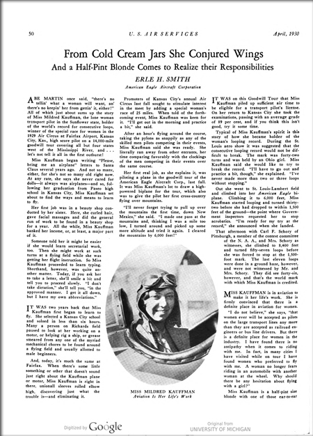 April 1930 Cold Creme article credit US Air ServicesT
