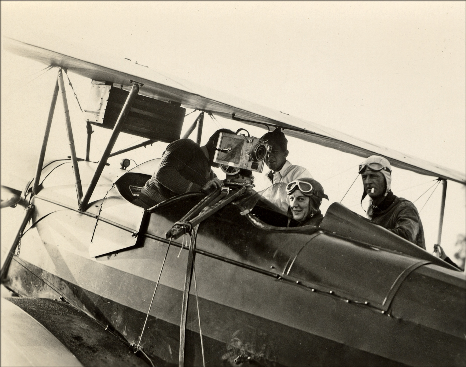 Phyllis in cockpit with Norman